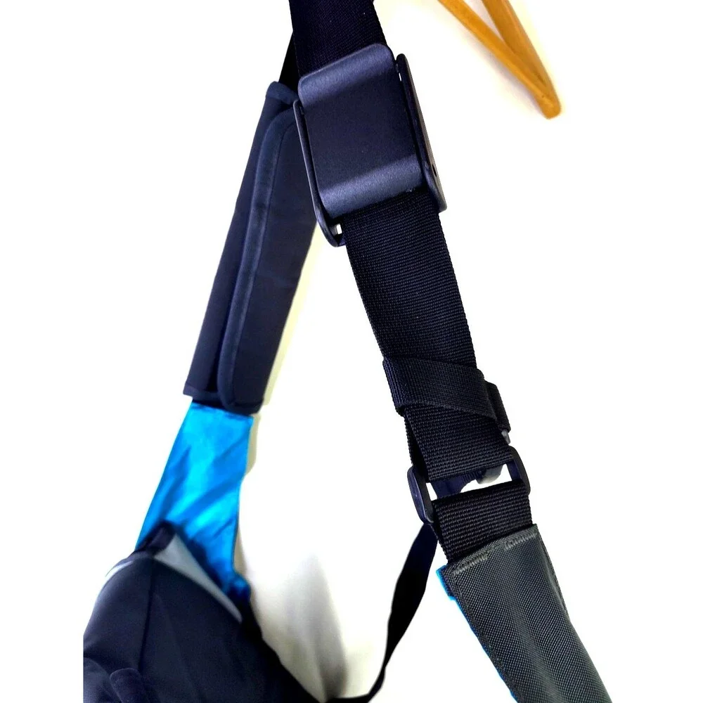 Bondka Cross Body Travel Messenger Bag Laptop & Tablet Padded Black Blue